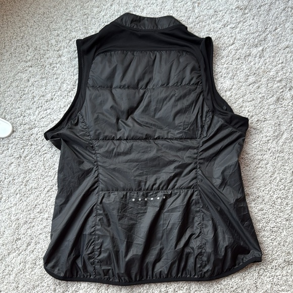 Nike Running Vest Women's Size Large Black Swoosh Logo Pockets Athletic Full-Zip - Picture 2 of 3